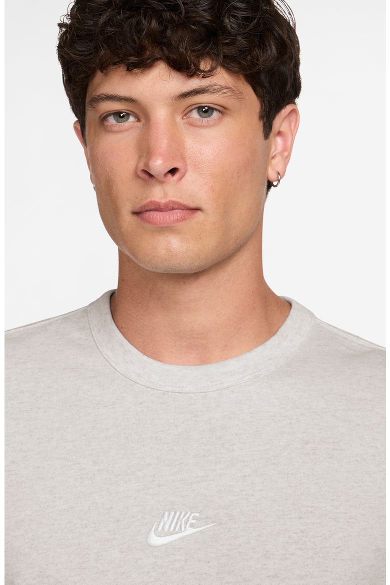 Sportswear Embroidered Swoosh Cotton T-Shirt, Alternate, color, BIRCH HEATHER