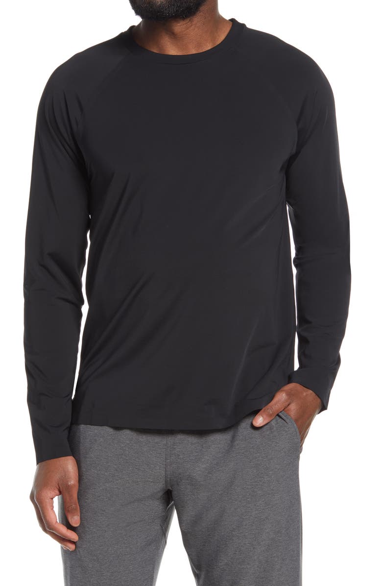 Alo Idol Stretch Long Sleeve Men's T-Shirt, Main, color,