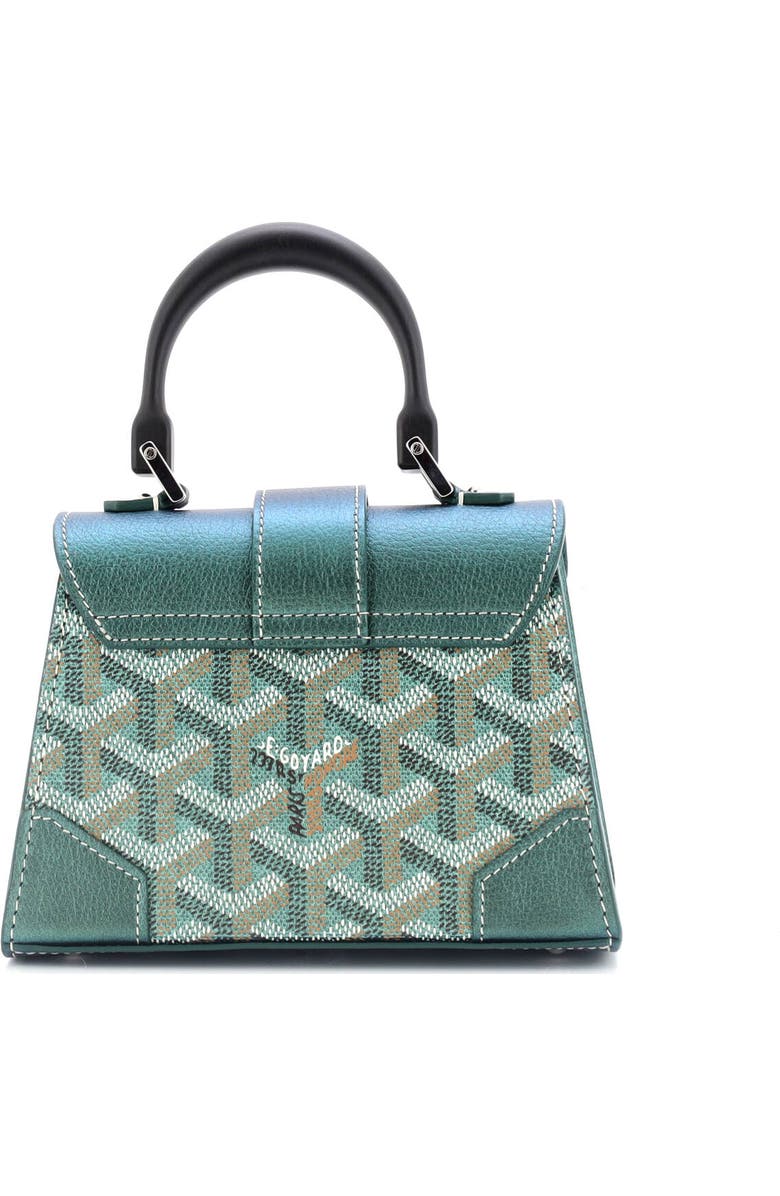 Pre-Owned Goyard Structured Saigon Top Handle Bag Coated Canvas with Leather Nano, Alternate, color,