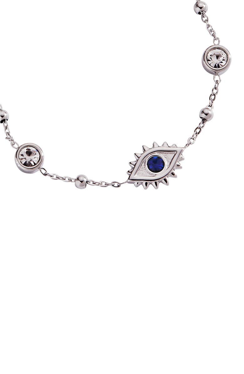 Alex and Ani Evil Eye Crystal Stone Chain Bracelet, Alternate, color,