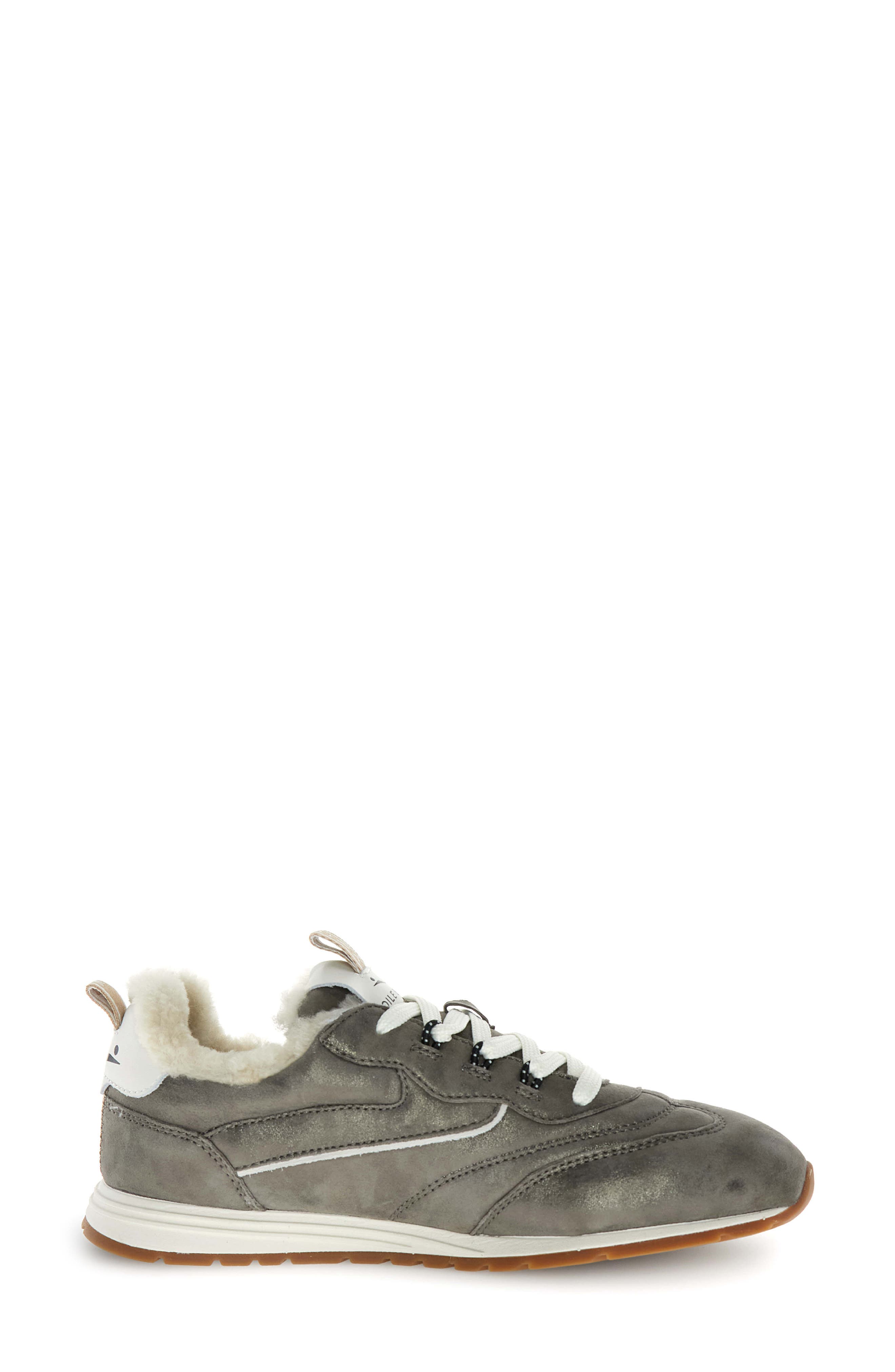 Play Sneaker with Genuine Shearling Trim, Alternate, color, CHARCOAL