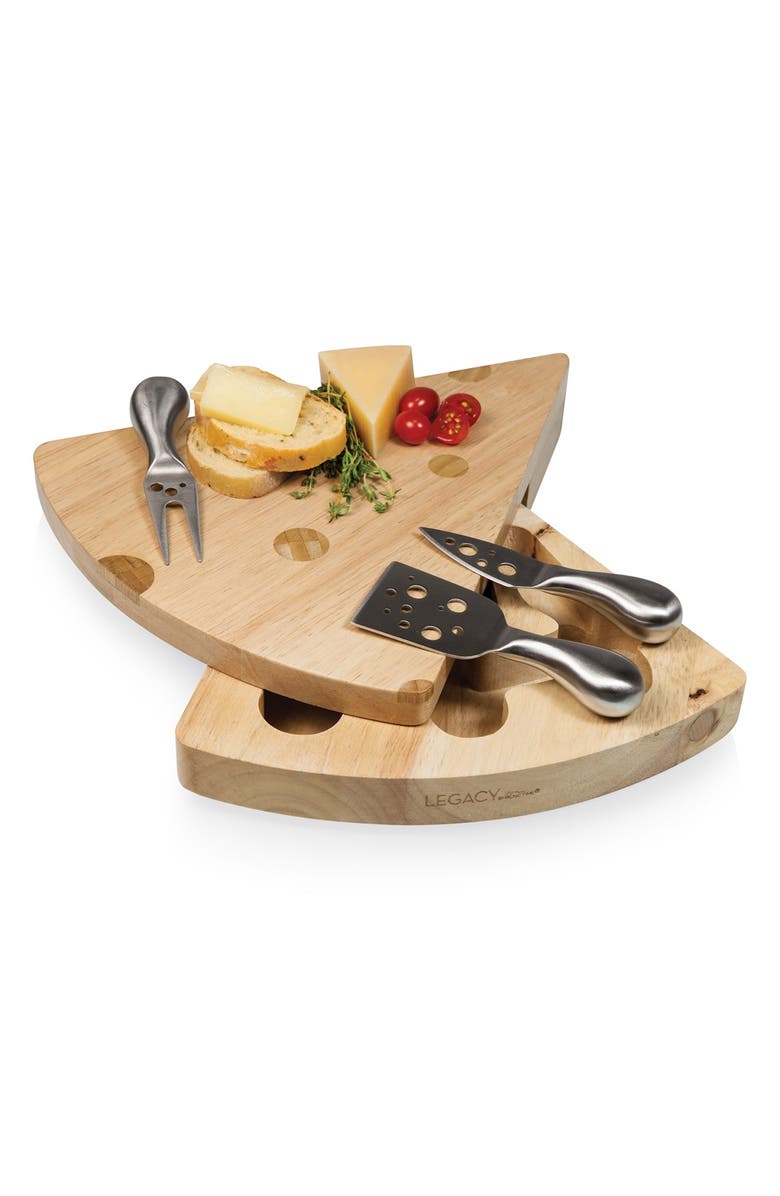 Picnic Time 'Swiss Cheese' Cheese Board Set, Alternate, color, Brown