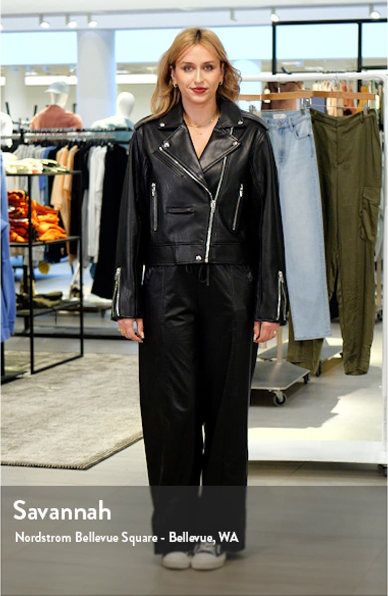 Faux Leather Moto Jacket, sales video thumbnail