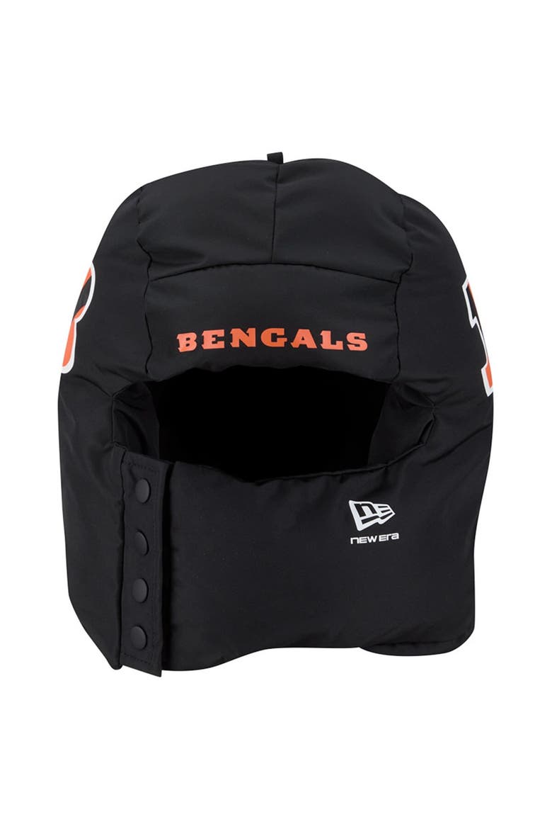 Men's New Era  Black Cincinnati Bengals Puffer Balaclava, Alternate, color, Black