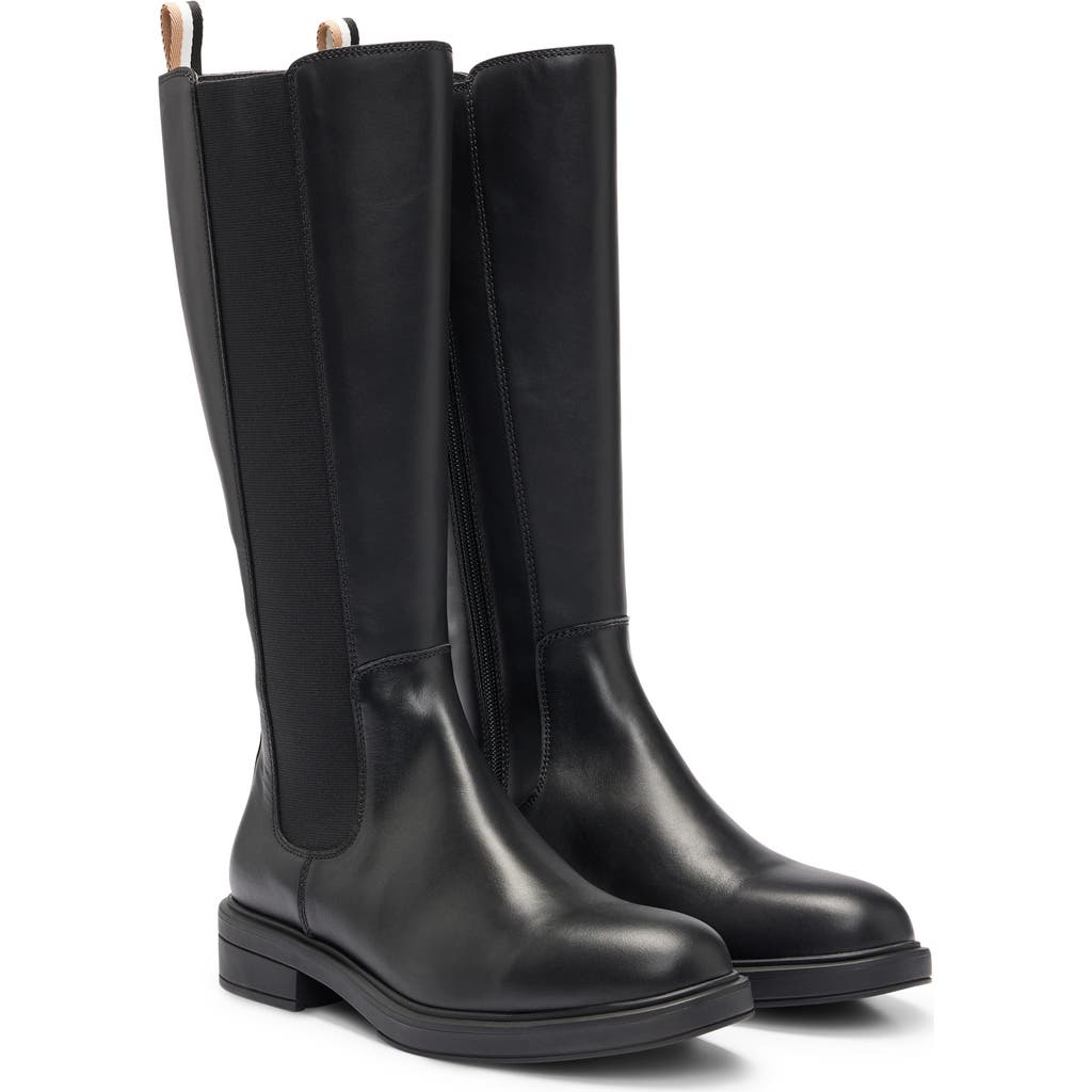Hugo Boss Boss Vanity Tall Boot In Black