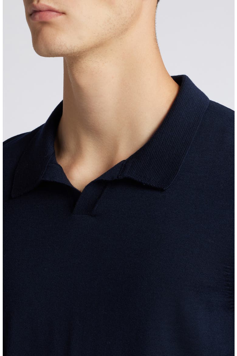 Enord Long Sleeve Wool Polo Sweater, Alternate, color, DK BU