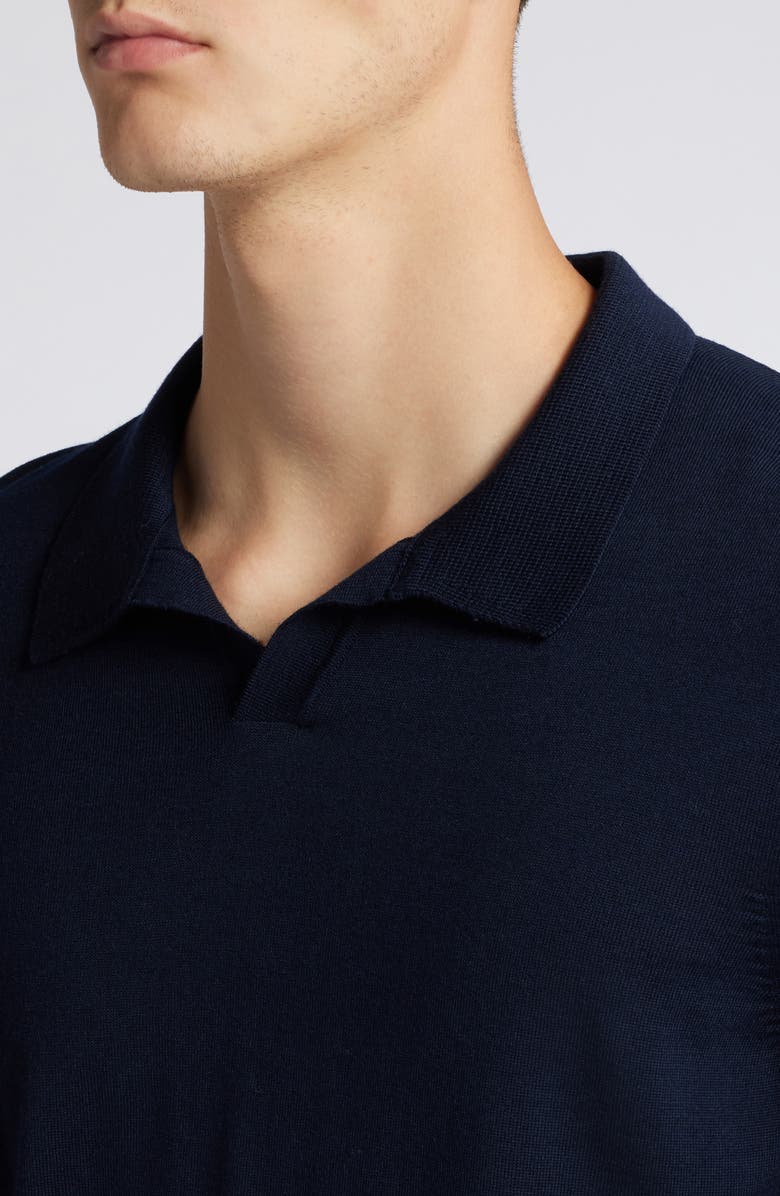BOSS Enord Long Sleeve Wool Polo Sweater, Alternate, color, Dark Blue