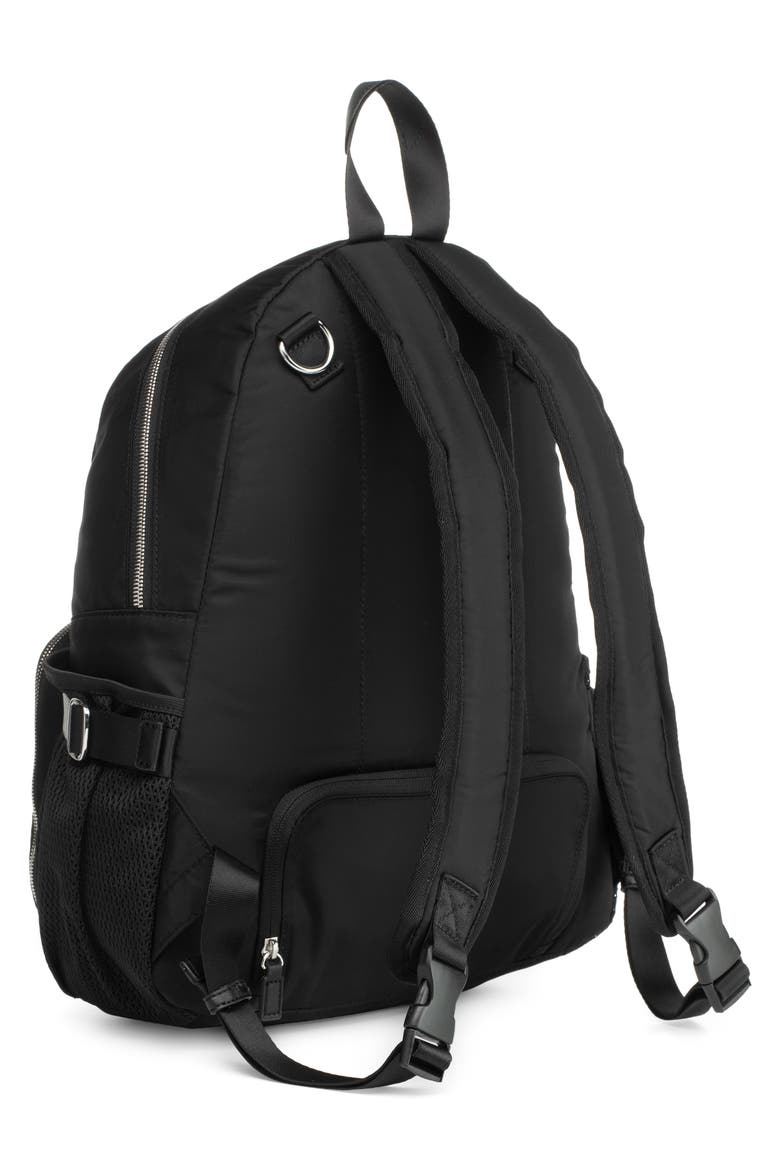 Hero Luxe Water Resistant Nylon Backpack Diaper Bag, Alternate, color, BLACK