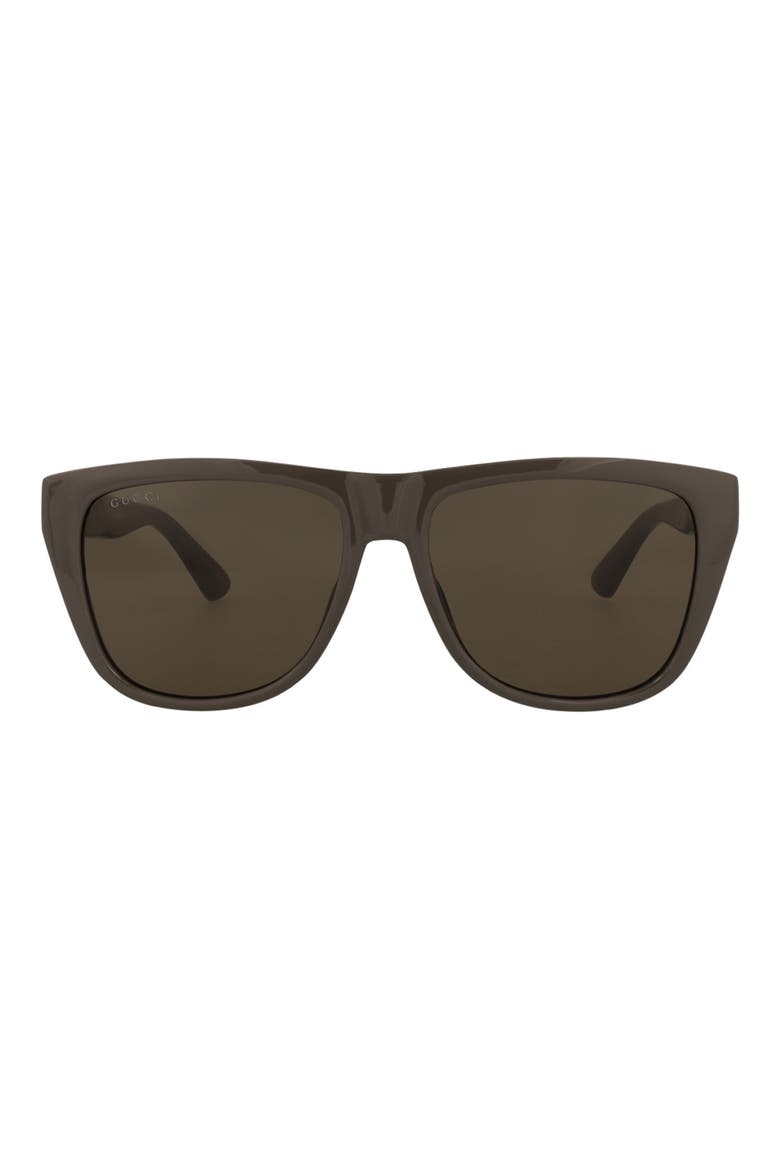57mm Core Square Sunglasses, Main, color, GREY GREY BROWN