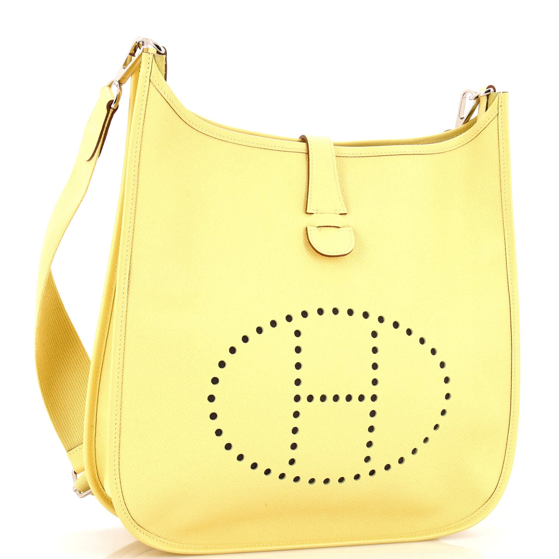 Pre-Owned Hermes Evelyne Bag Gen III Epsom GM, Alternate, color, Jaune Poussin