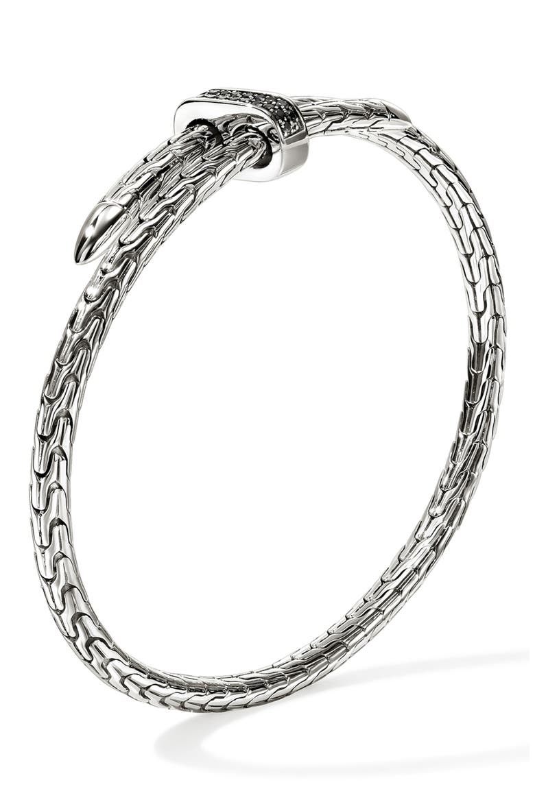 Spear Flex Cuff, Gemstones, 4mm, Alternate, color, SILVER