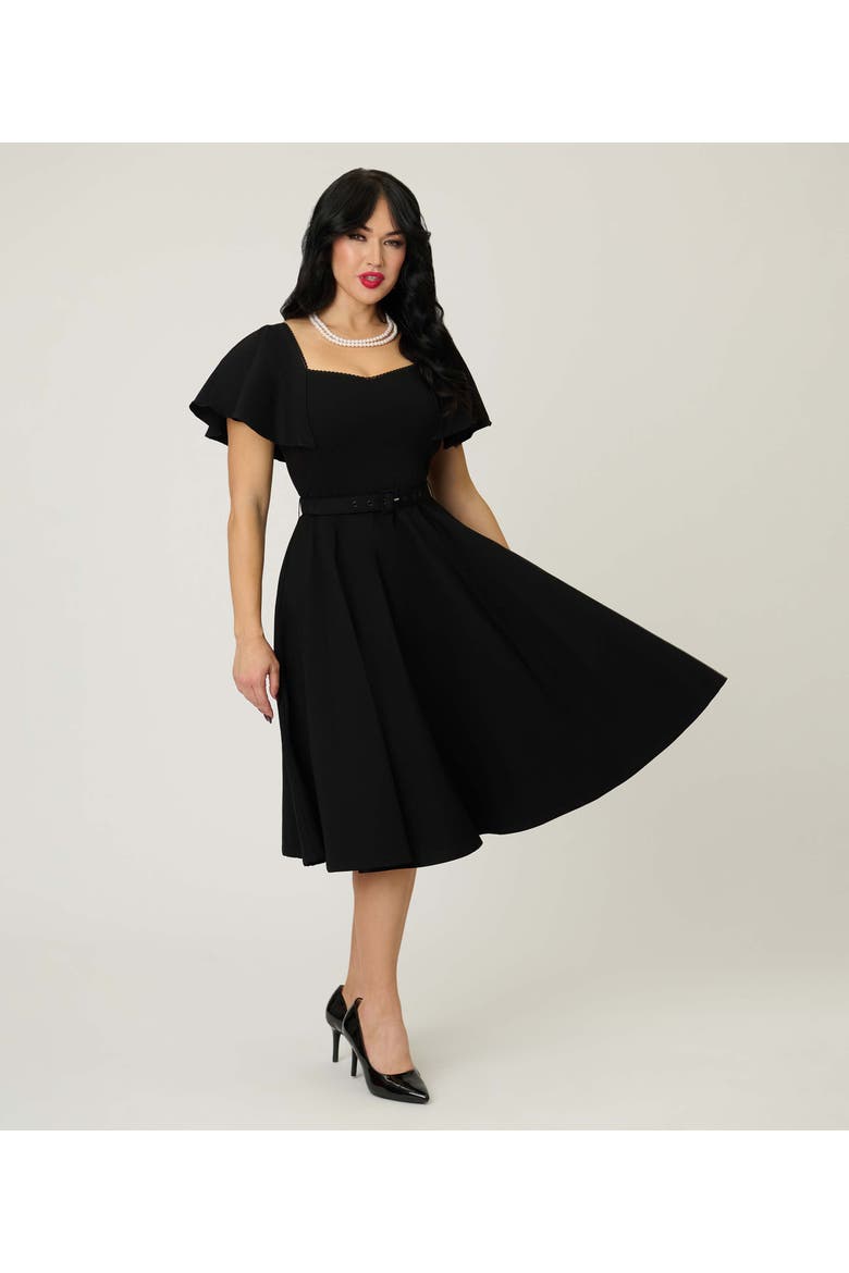 formal swing dress with sleeves Brigitte Brianna Swing Dress