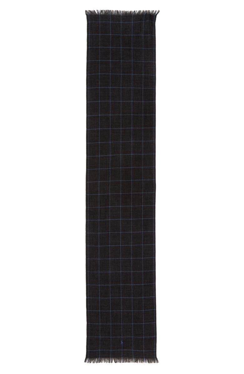 Polo Ralph Lauren Houndstooth Merino Wool Scarf, Alternate, color,