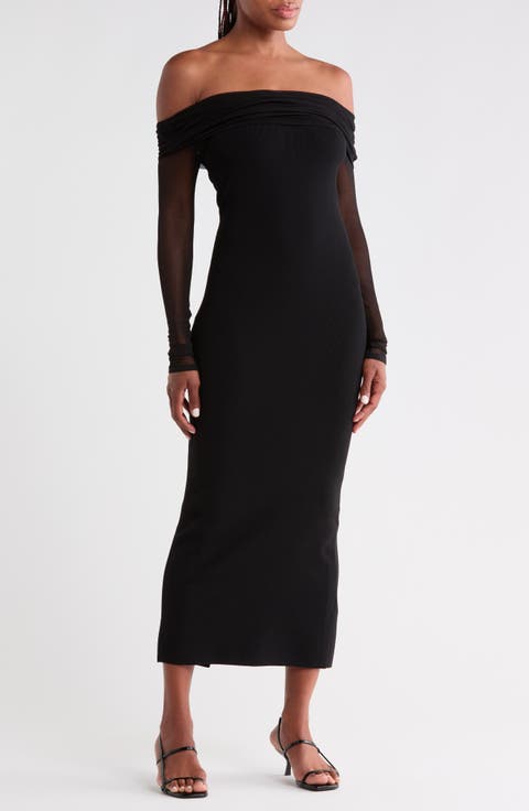 Angelica Off the Shoulder Knit Dress
