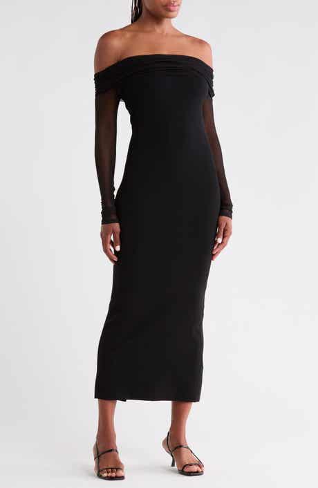 Angelica Off the Shoulder Knit Dress