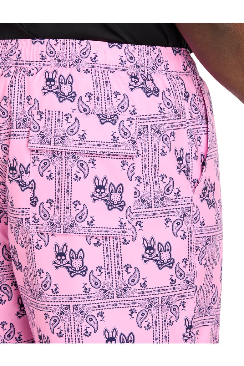 Big & Tall Luke Allover Swim Trunks, Alternate, color, PINK