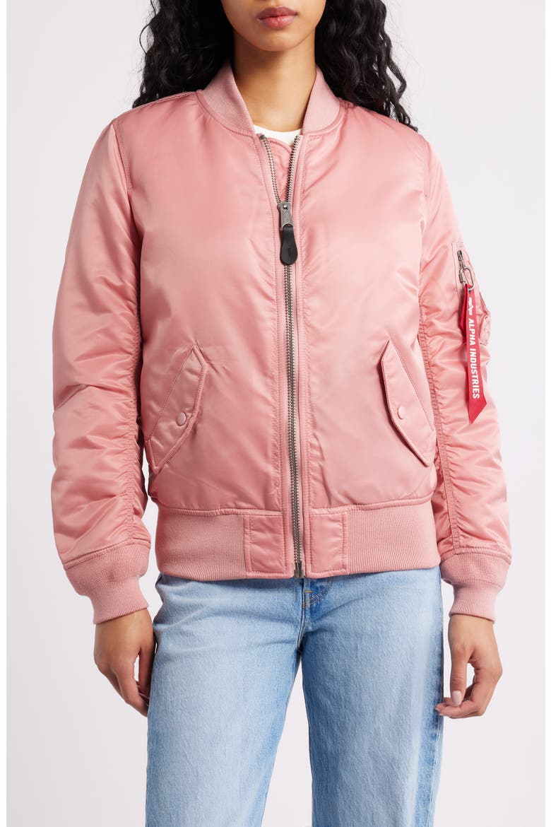 MA-1 W Bomber Jacket, Alternate, color, ROSE