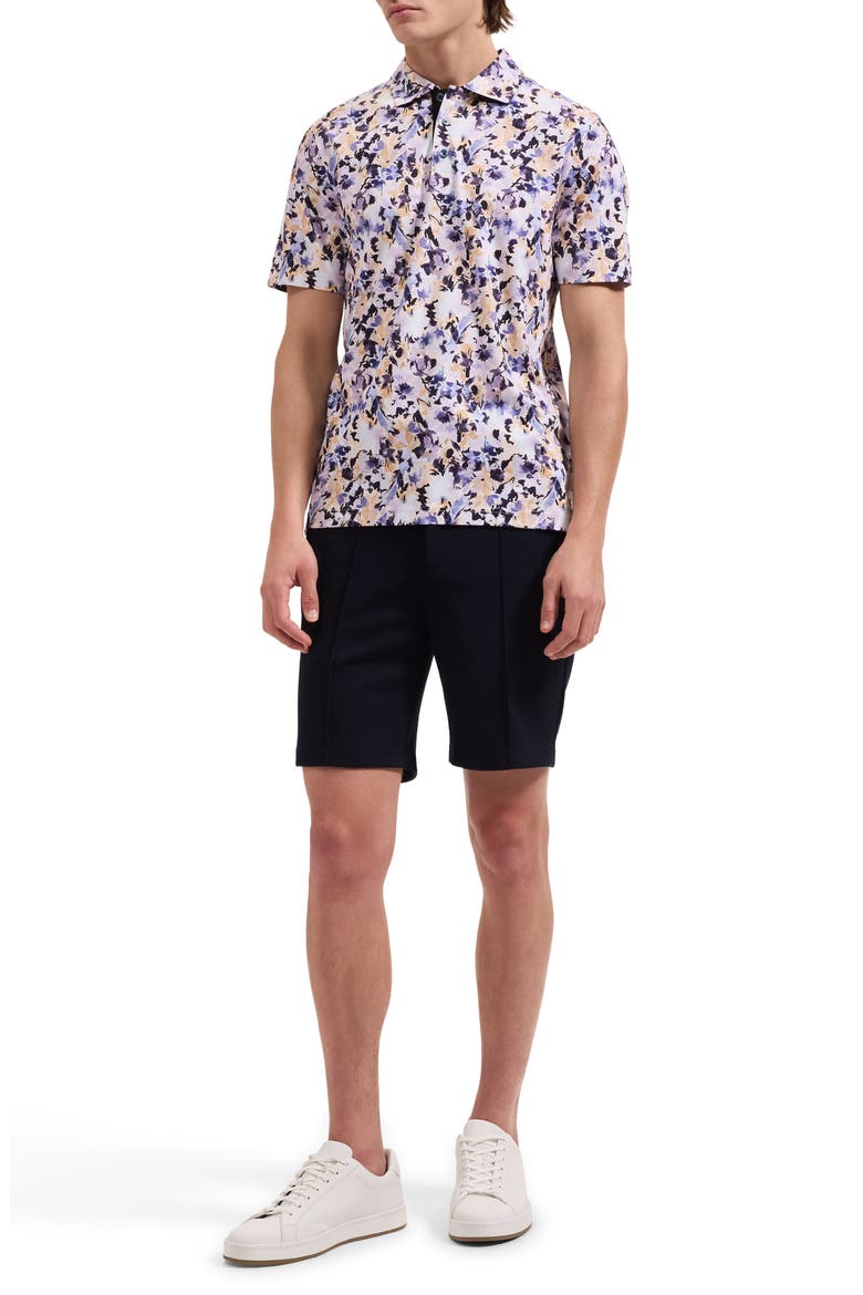 Hendrix Floral Pima Cotton Polo, Alternate, color, LAVENDER