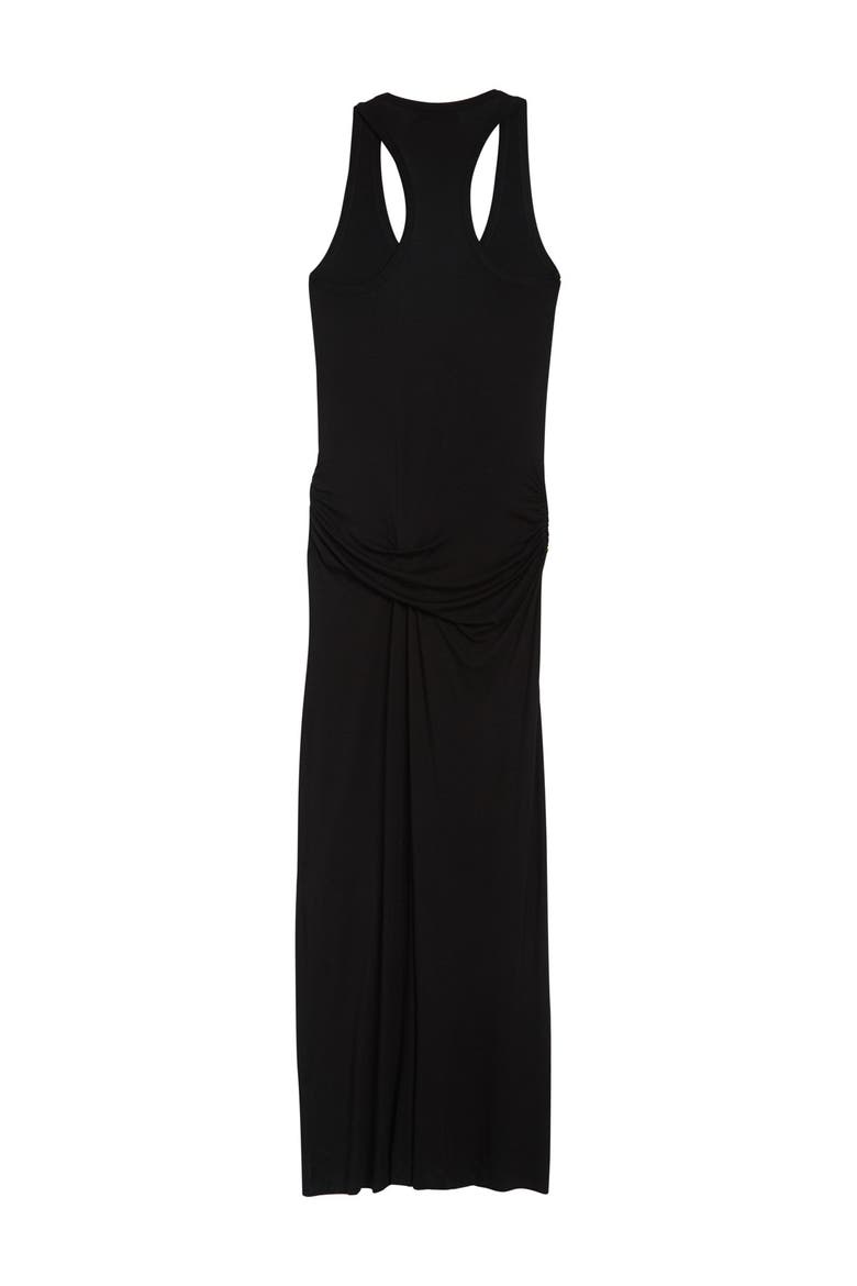 Hampton Ruched Maxi Dress, Alternate, color, BLACK
