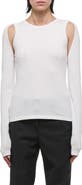 Helmut Lang Cotton Shoulder Cutout Sweater