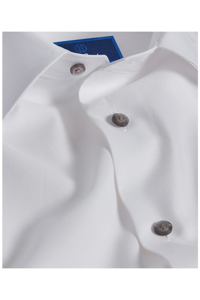 Trim Fit Cotton Dress Shirt, Alternate, color, WHITE