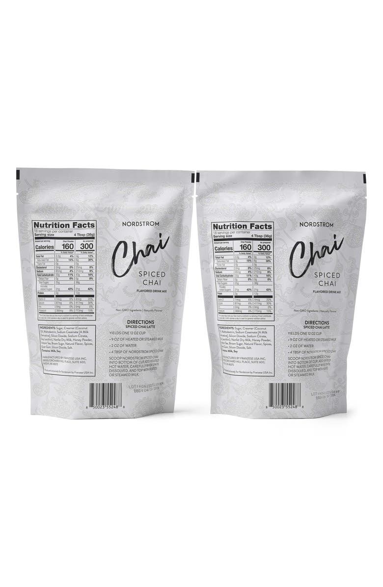 FRANZESE 2-Pack Spiced Chai Flavored Drink Mix Bags, Alternate, color, White
