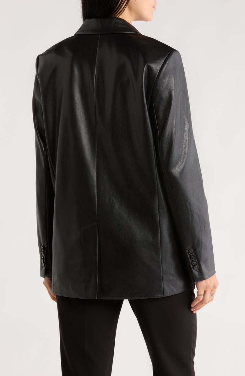 Love Token Alexa Faux Leather Blazer, Alternate, color, Black