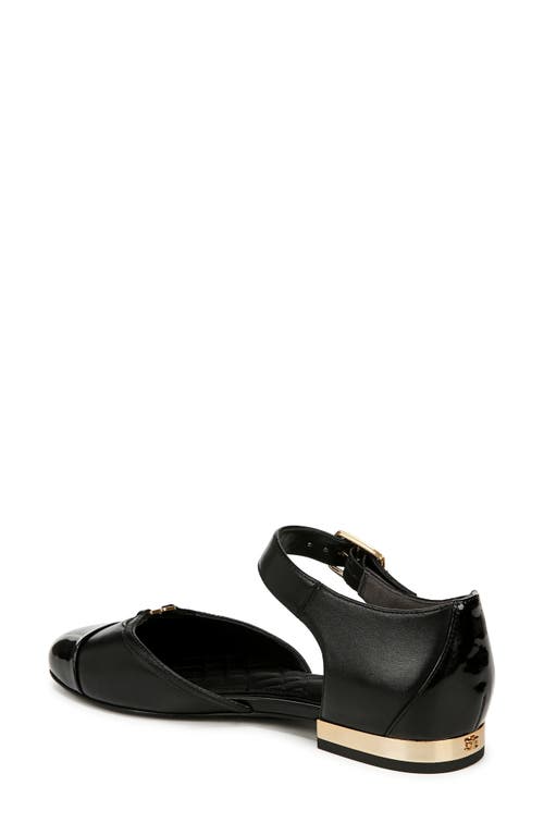 Sam Edelman Rylie Cap Toe Mary Jane Flat Black Patent In Black