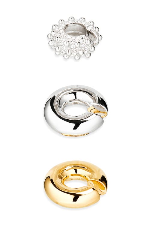 Rabanne Set Of 3 Assorted Ear Cuffs In Silver