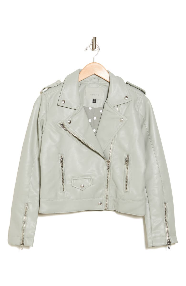 BLANKNYC Quilted Faux Leather Moto Jacket, Alternate, color, 