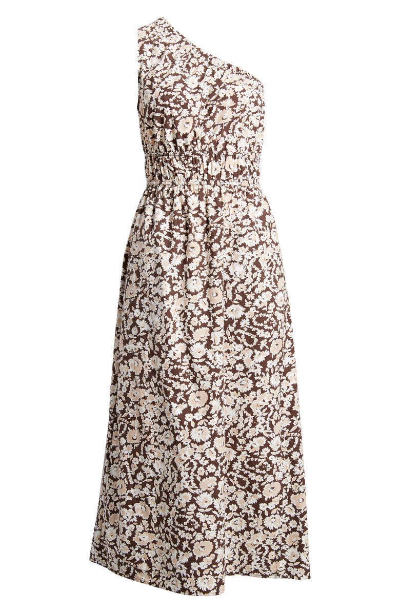 Rails Selani Floral One-Shoulder Midi Dress, Alternate, color, Russet Floral