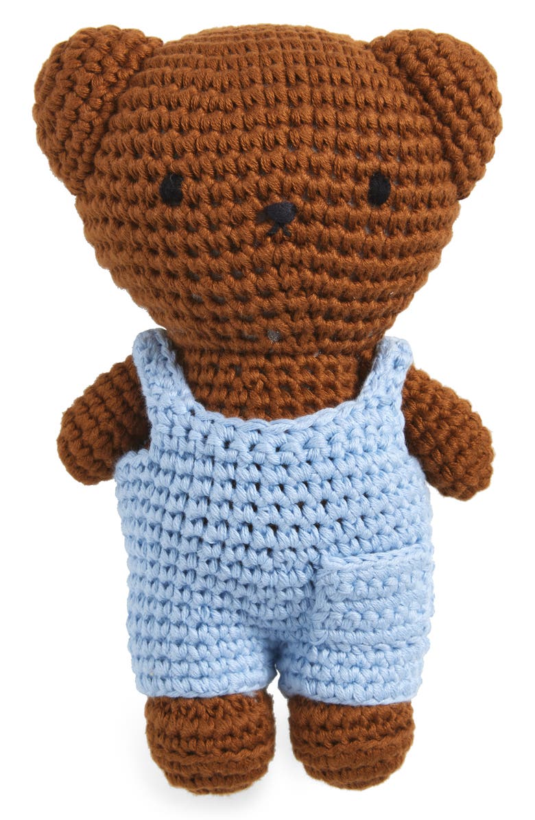 Just Dutch Boris Doll in Pastel Blue Overalls, Main, color, Pastel Blue