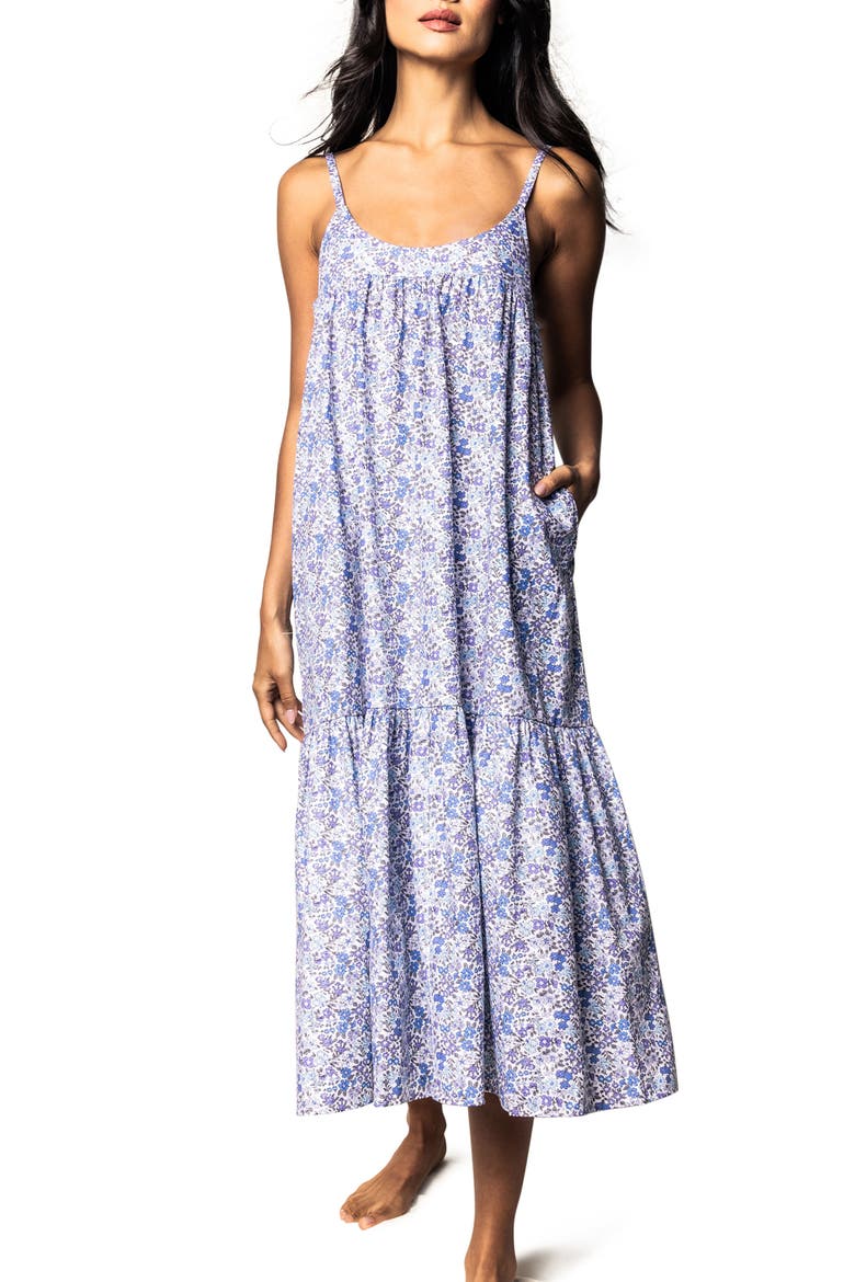 Fleur Dazur Chloe Floral Nightgown, Main, color, BLUE