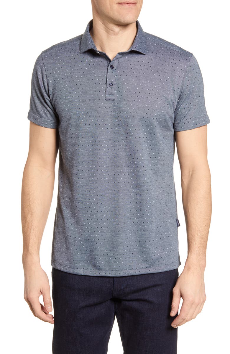 Stone Rose Jacquard Performance Polo, Main, color,