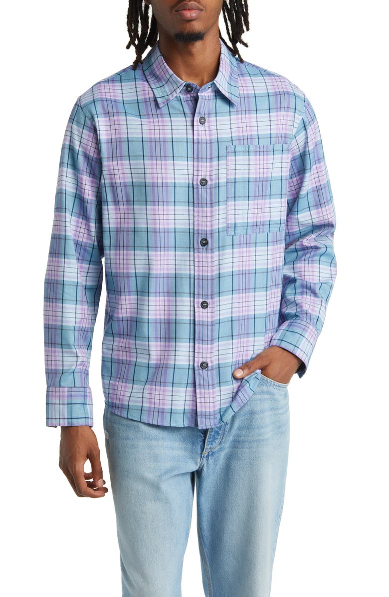 A.P.C. Surchemise Graham Plaid Button-Up Shirt, Main, color, 
