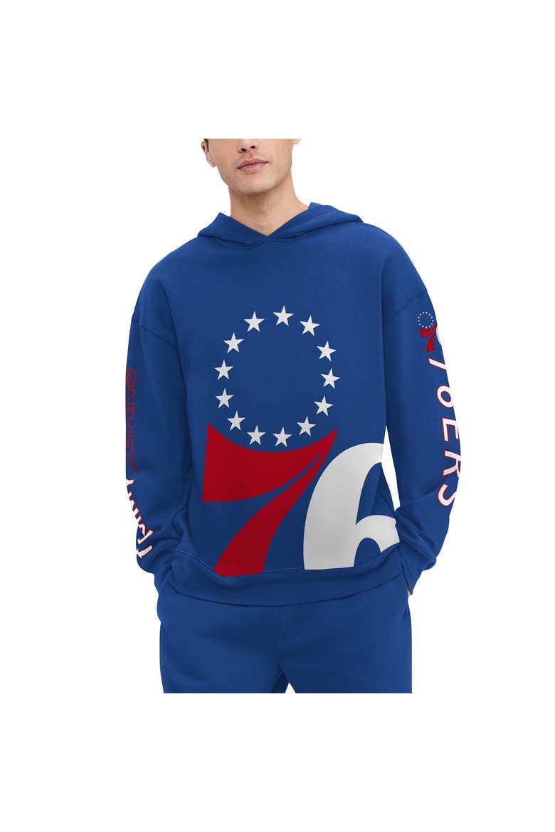 Men's Tommy Jeans Royal Philadelphia 76ers Kenny Pullover Hoodie, Alternate, color, Royal