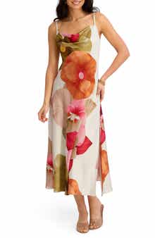 Cowl Neck Midi Dress