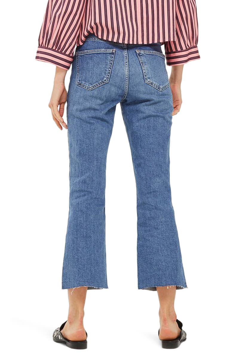 Topshop Dree Crop Flare Jeans, Alternate, color,