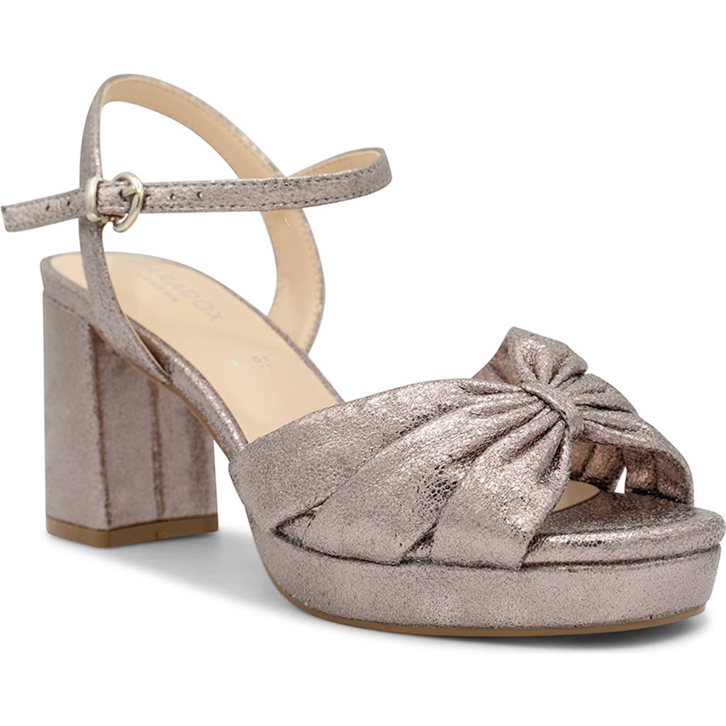 Paradox London Pink Nerita Ankle Strap Platform Sandal In Pewter