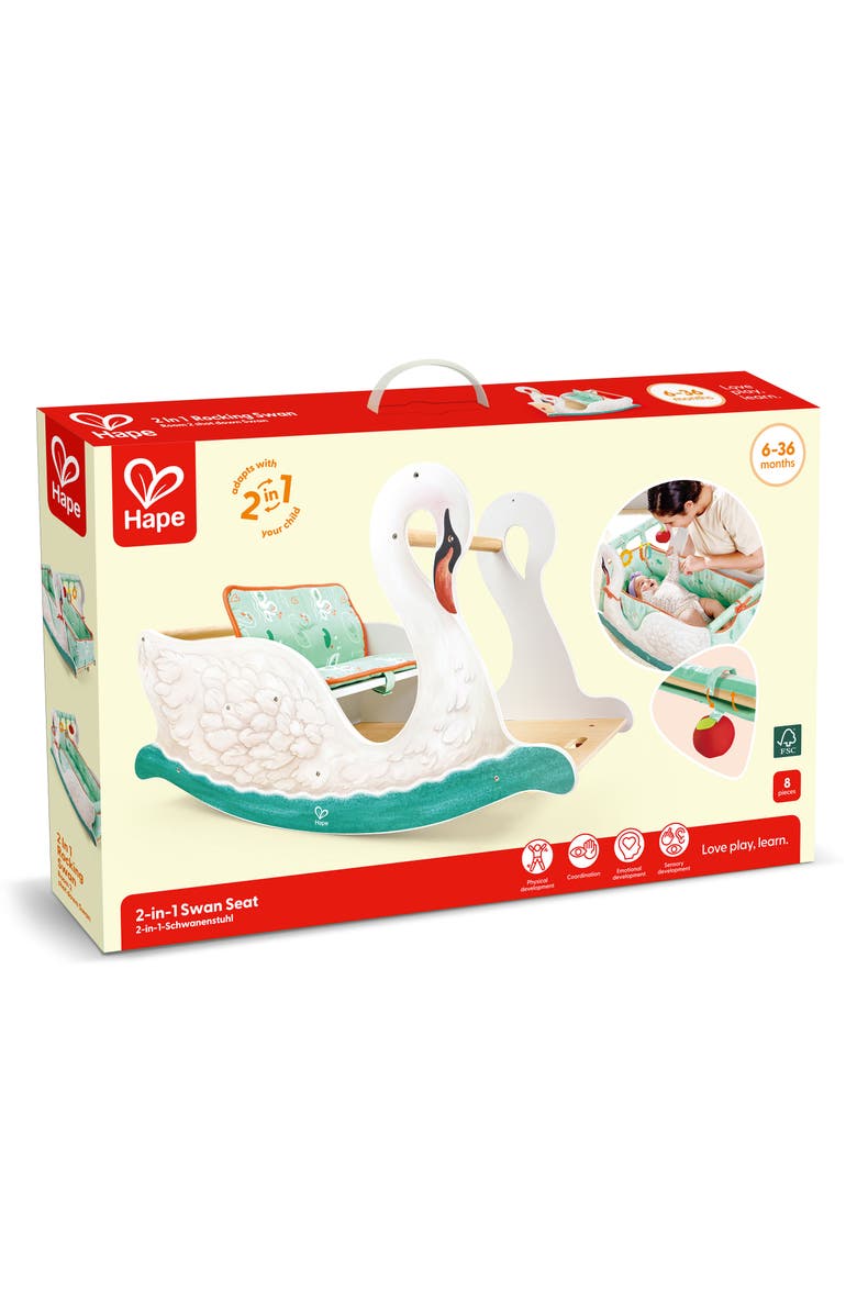 Hape 2-in-1 Rocking Swan, Alternate, color,