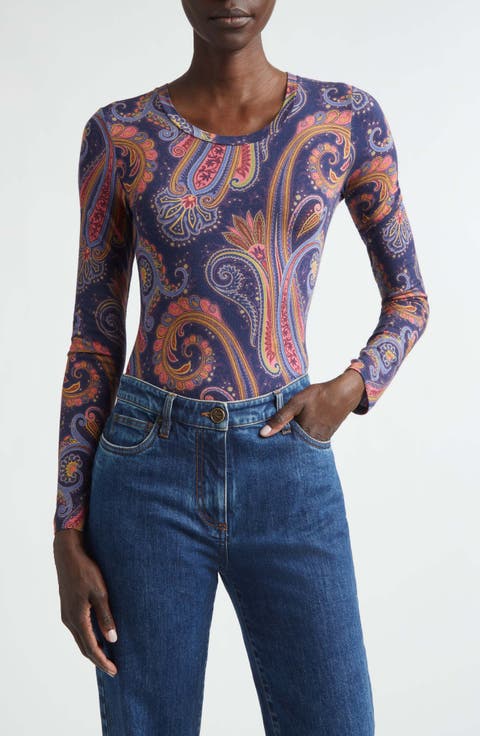 Paisley Long Sleeve Top