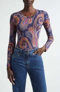 Etro Paisley Long Sleeve Top