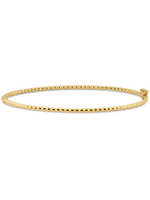 Beaded Ball Bangle Bracelet in 14K Gold
