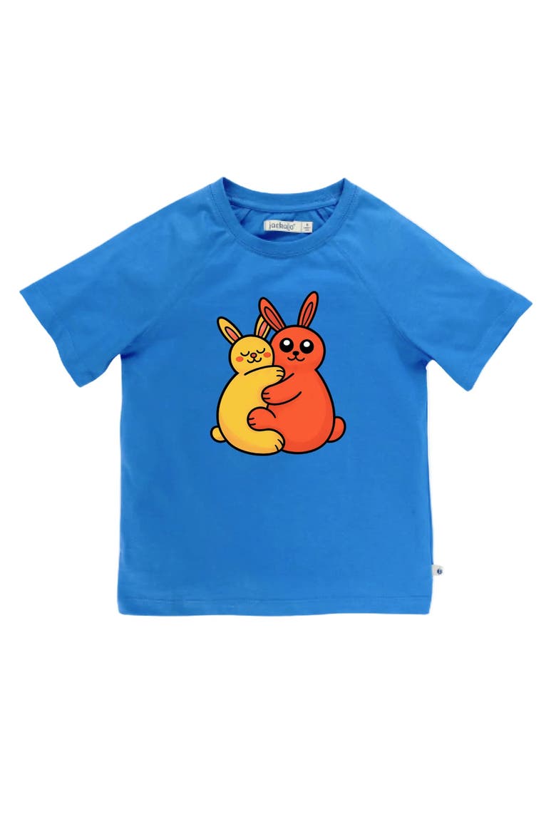 Kids' Organic Cotton Bunnies Graphic T-Shirt, Alternate, color, Parakeet