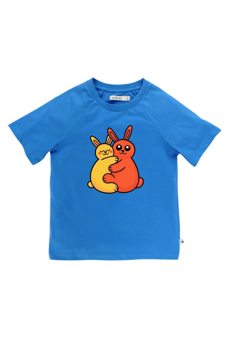 Jackalo Kids' Organic Cotton Bunnies Graphic T-Shirt, Alternate, color, Parakeet