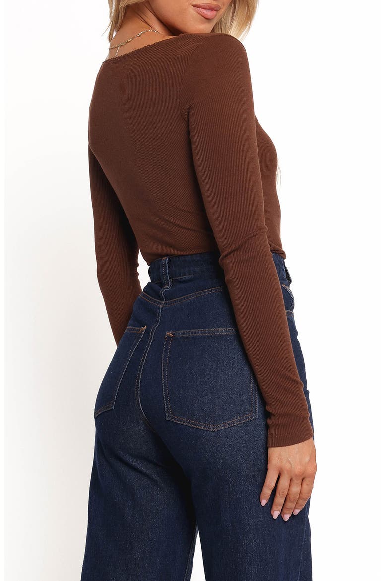 Verona Knit Top, Alternate, color, BROWN