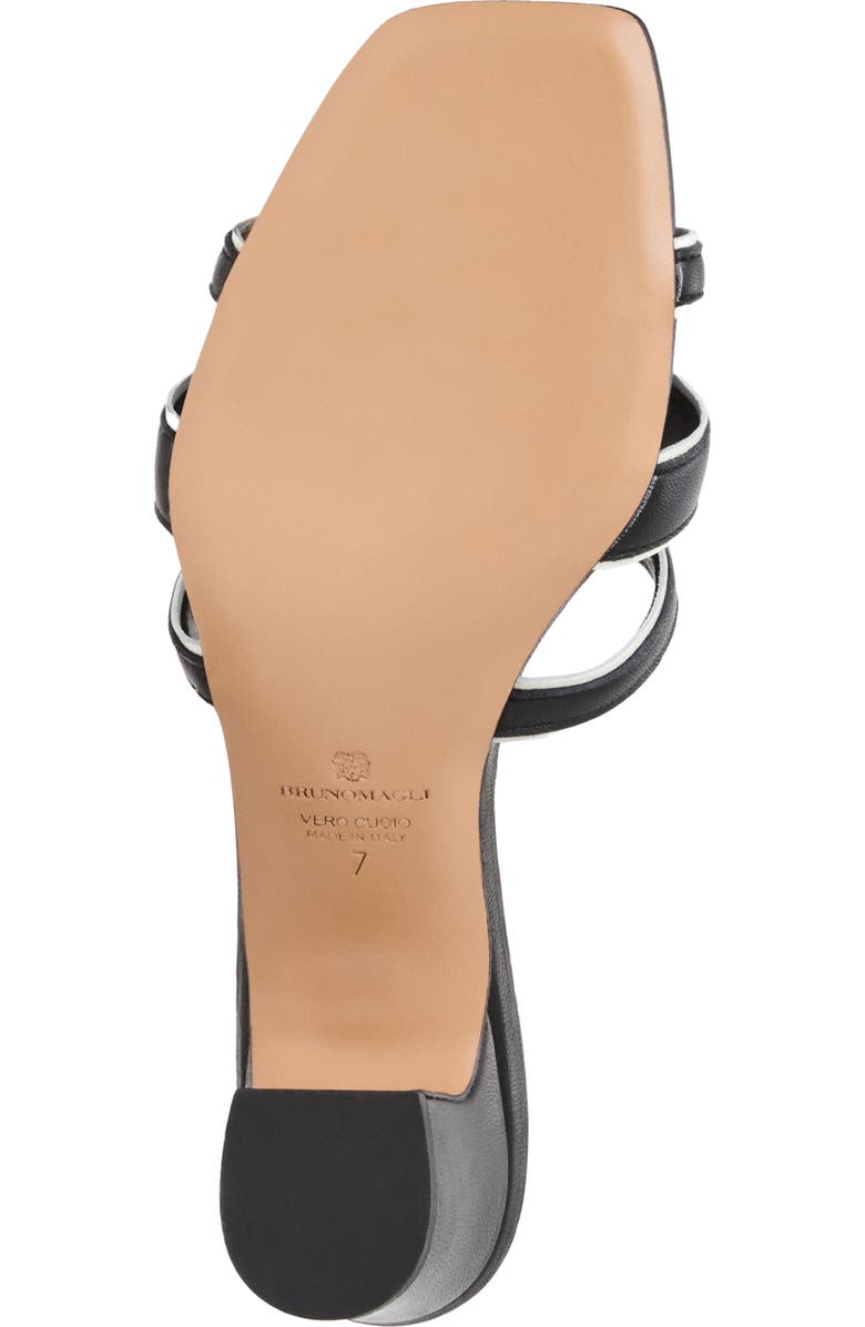 Bruno Magli Enora Slide Sandal, Alternate, color, Black Nappa/ Bone