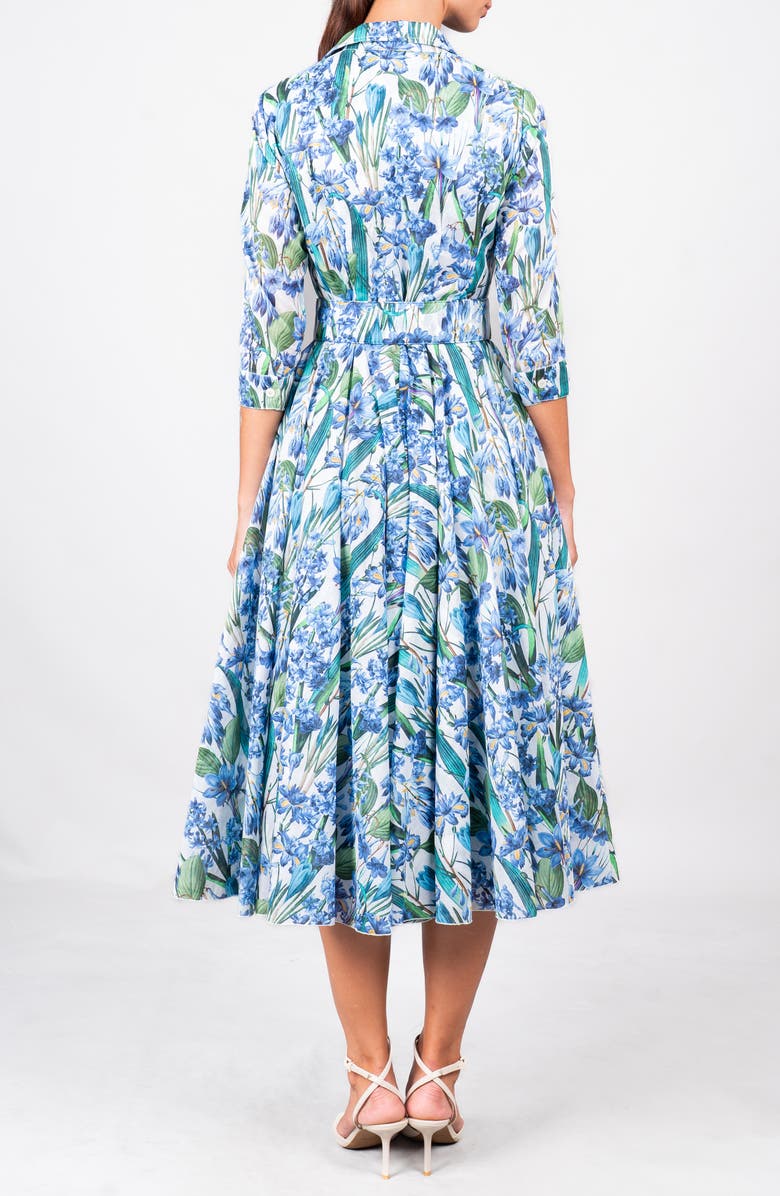 SAMANTHA SUNG A-Line Midi Aster Shirtdress, Alternate, color, Crocus