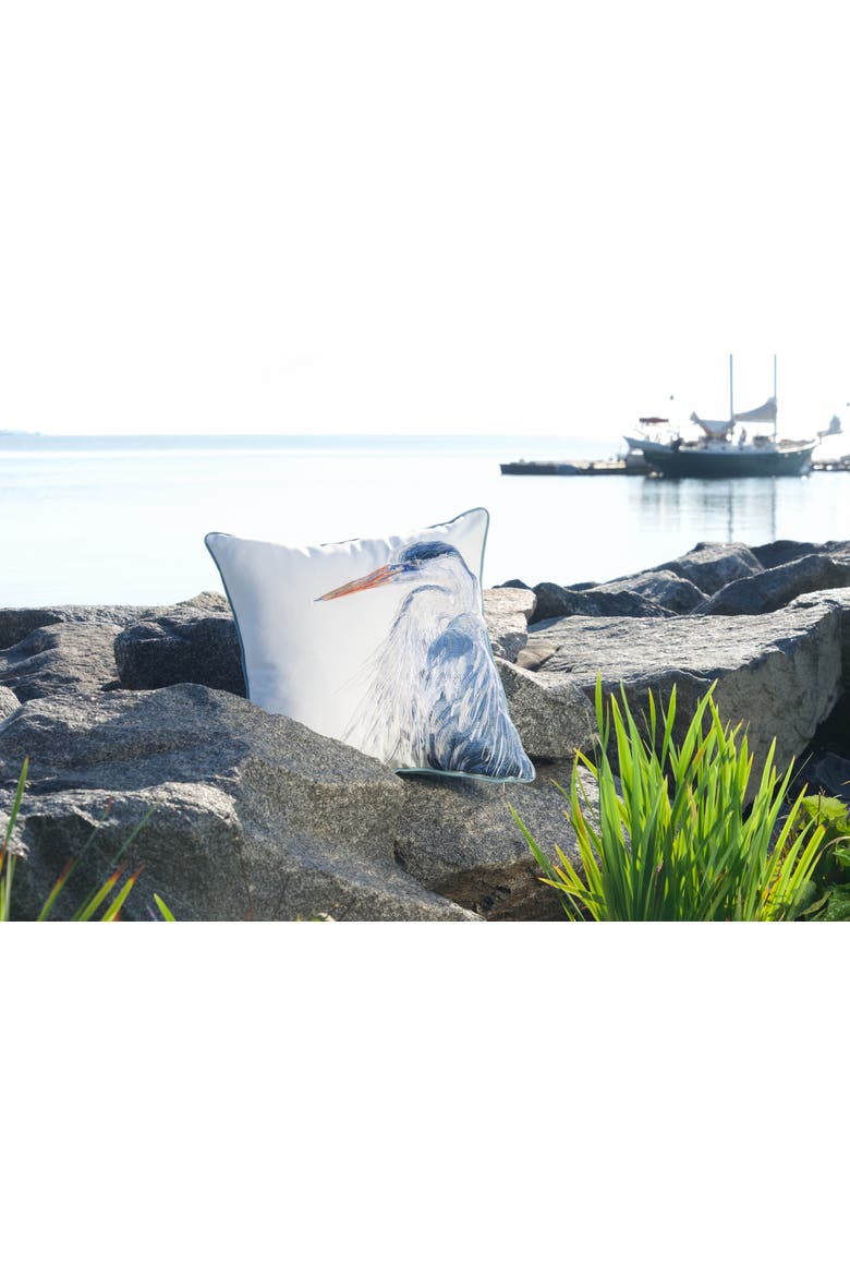 Blue Heron Portrait Accent Throw Pillow 20" x 20", Alternate, color, Blue