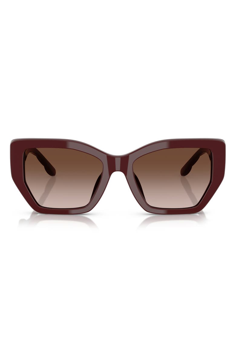 Tory Burch 53mm Irregular Sunglasses, Main, color,